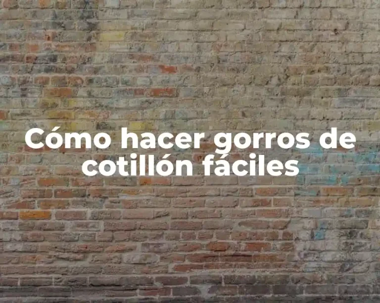 Cómo hacer gorros de cotillón fáciles