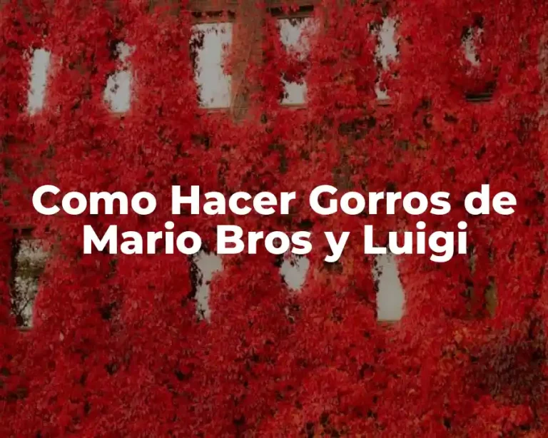 Como Hacer Gorros de Mario Bros y Luigi