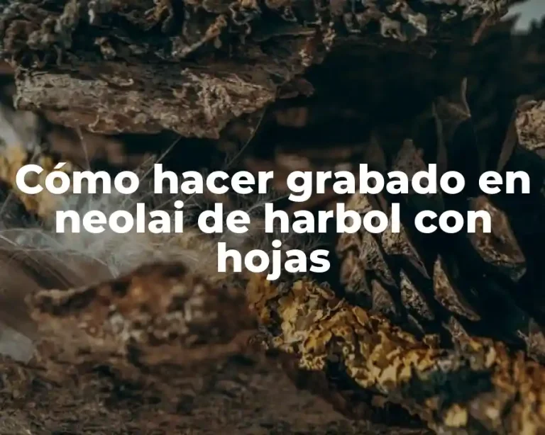 Cómo hacer grabado en neolai de harbol con hojas
