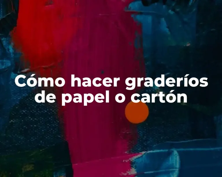 Cómo hacer graderíos de papel o cartón