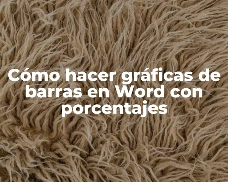 Cómo hacer gráficas de barras en Word con porcentajes