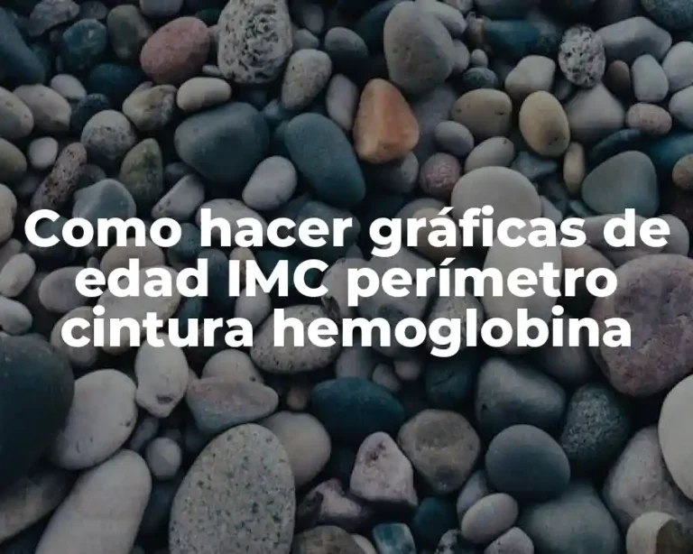 Como hacer gráficas de edad IMC perímetro cintura hemoglobina
