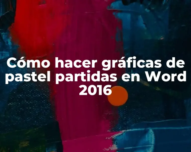 Cómo hacer gráficas de pastel partidas en Word 2016