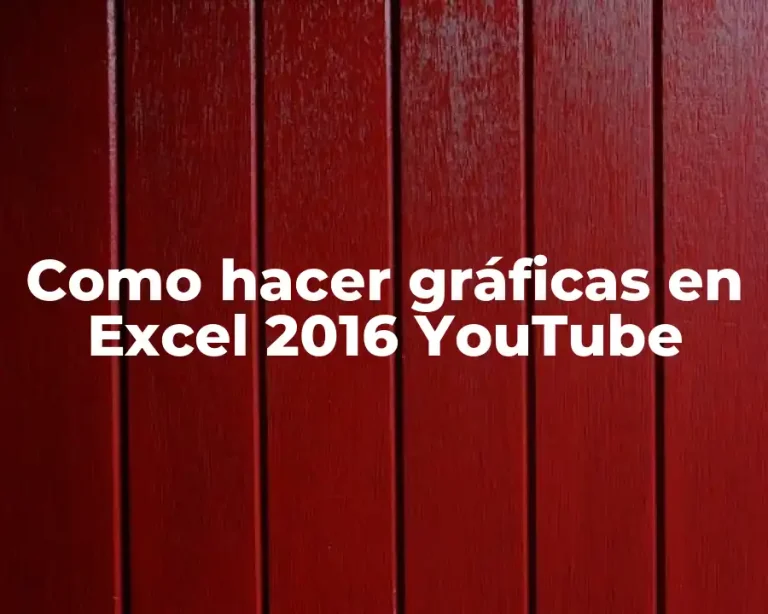 Como hacer gráficas en Excel 2016 YouTube