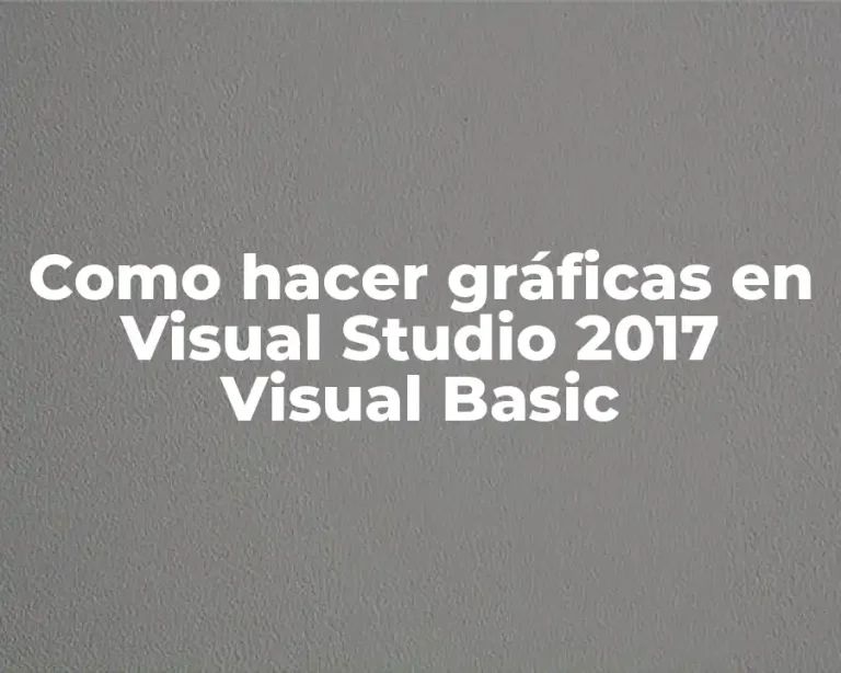 Como hacer gráficas en Visual Studio 2017 Visual Basic