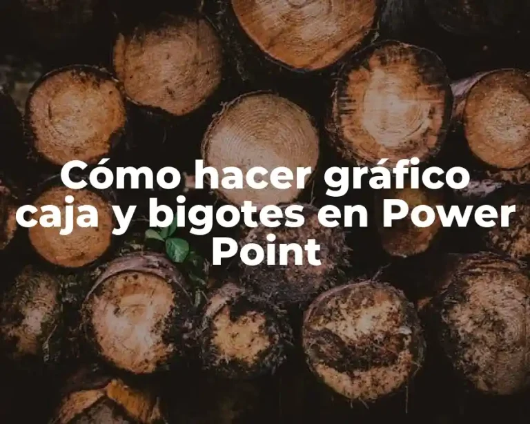Cómo hacer gráfico caja y bigotes en Power Point
