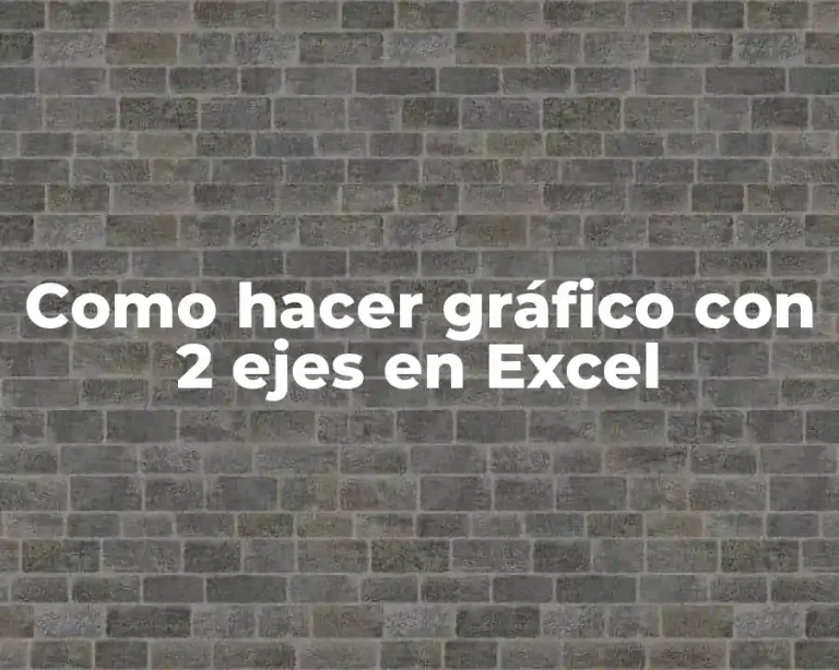 Como hacer gráfico con 2 ejes en Excel