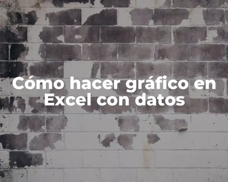Cómo hacer gráfico en Excel con datos