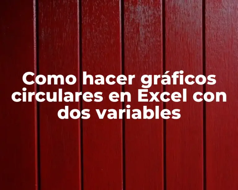 Como hacer gráficos circulares en Excel con dos variables