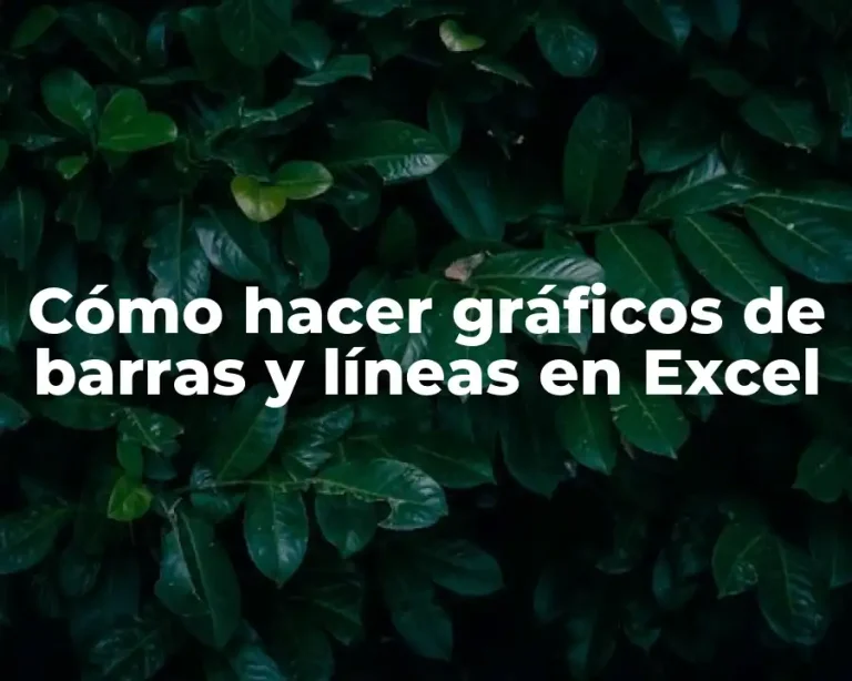Cómo hacer gráficos de barras y líneas en Excel