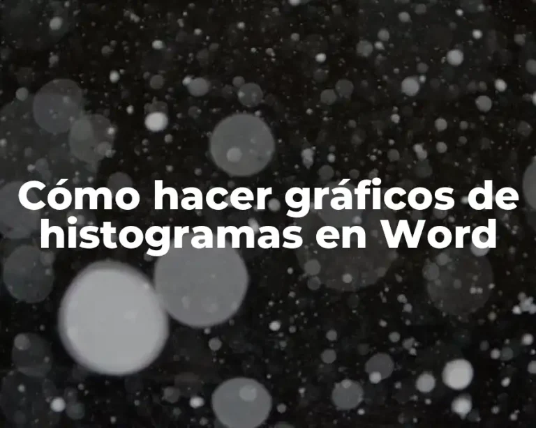 Cómo hacer gráficos de histogramas en Word