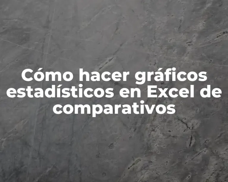 Cómo hacer gráficos estadísticos en Excel de comparativos