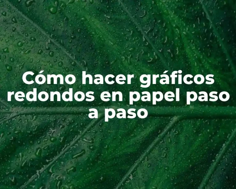 Cómo hacer gráficos redondos en papel paso a paso