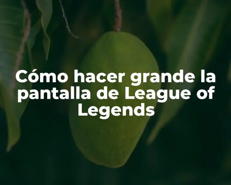 Cómo hacer grande la pantalla de League of Legends
