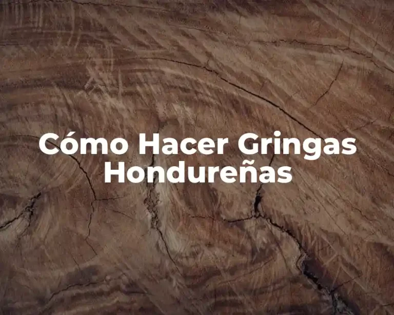 Cómo Hacer Gringas Hondureñas