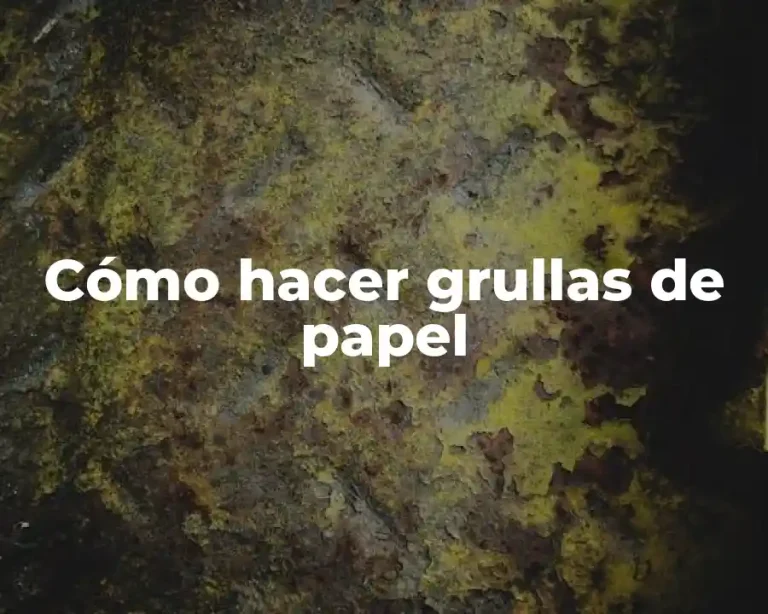 Cómo hacer grullas de papel