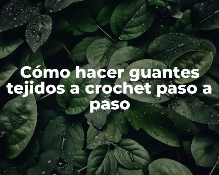 Cómo hacer guantes tejidos a crochet paso a paso