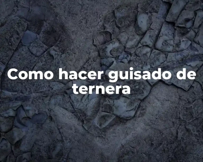 Como hacer guisado de ternera