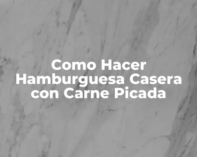 Como Hacer Hamburguesa Casera con Carne Picada