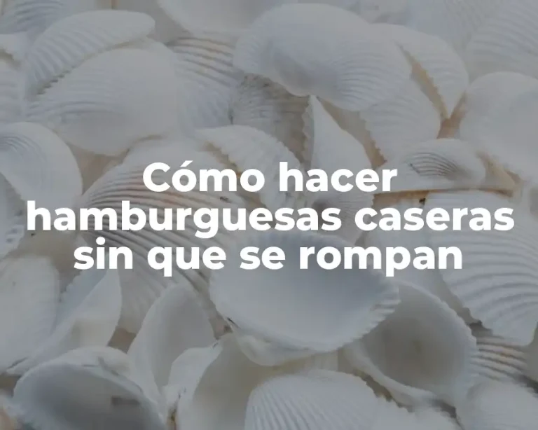 Cómo hacer hamburguesas caseras sin que se rompan