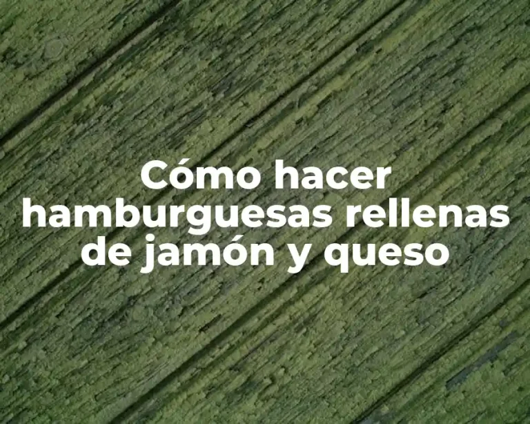Cómo hacer hamburguesas rellenas de jamón y queso