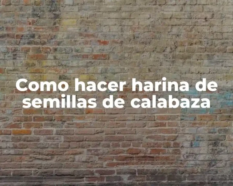 Como hacer harina de semillas de calabaza