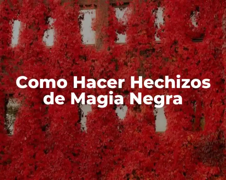 Como Hacer Hechizos de Magia Negra