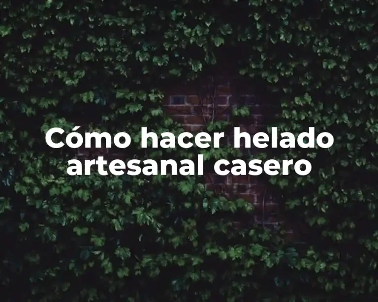 Cómo hacer helado artesanal casero