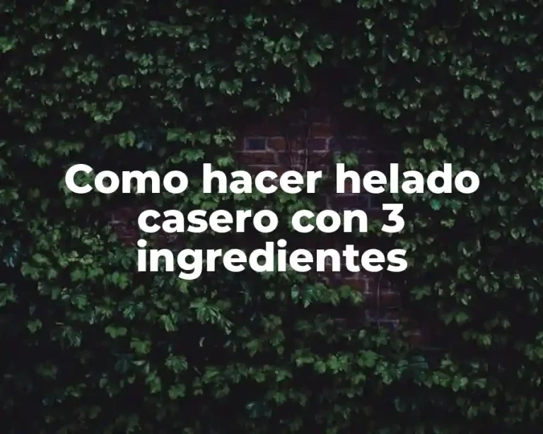 Como hacer helado casero con 3 ingredientes