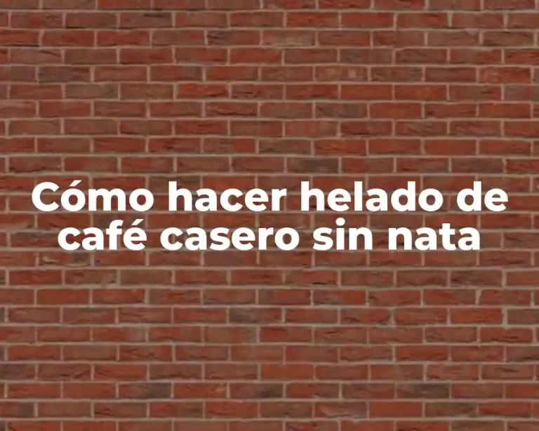 Cómo hacer helado de café casero sin nata