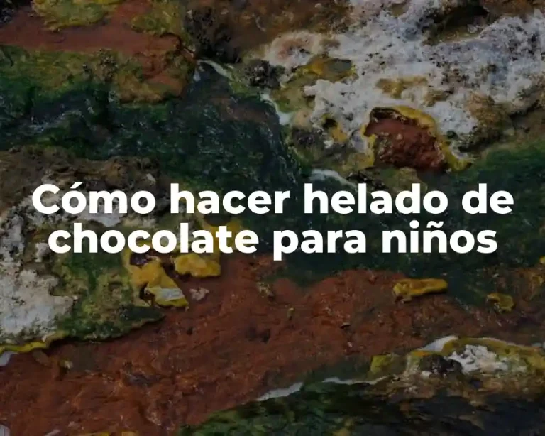 Cómo hacer helado de chocolate para niños