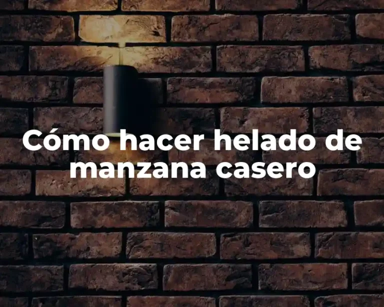 Cómo hacer helado de manzana casero