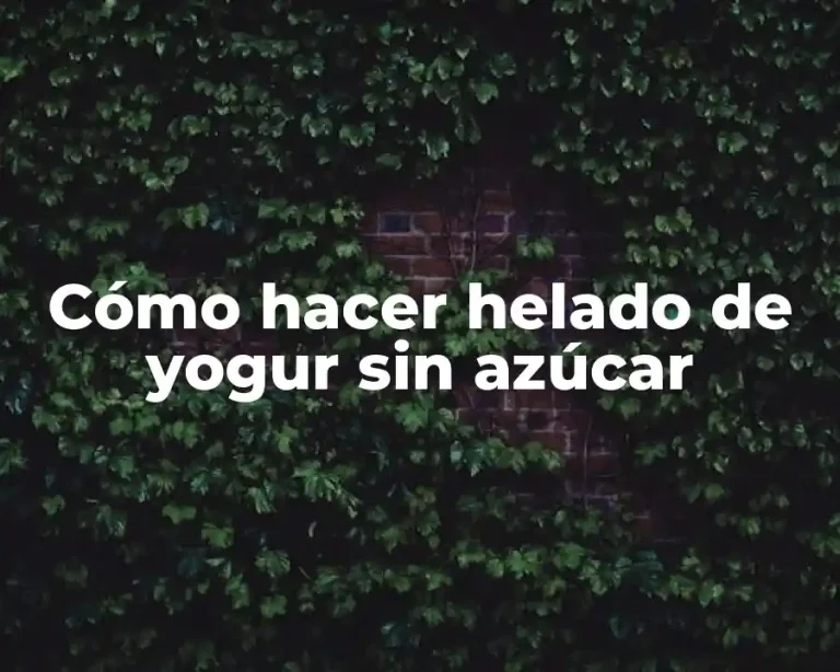 Cómo hacer helado de yogur sin azúcar