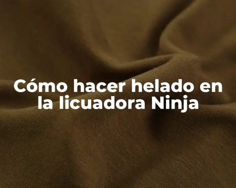 Cómo hacer helado en la licuadora Ninja