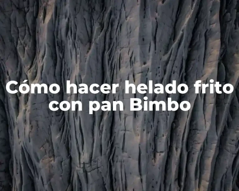 Cómo hacer helado frito con pan Bimbo