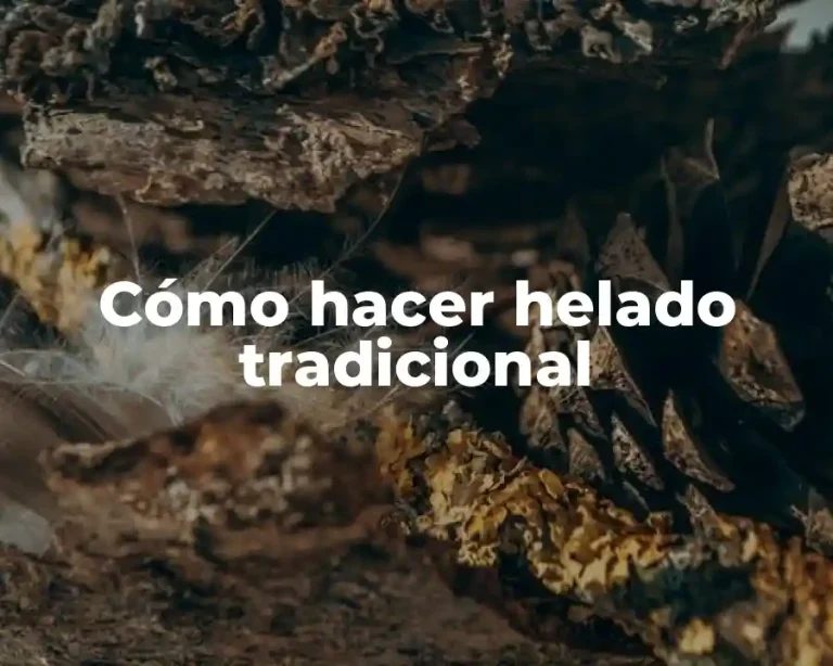 Cómo hacer helado tradicional