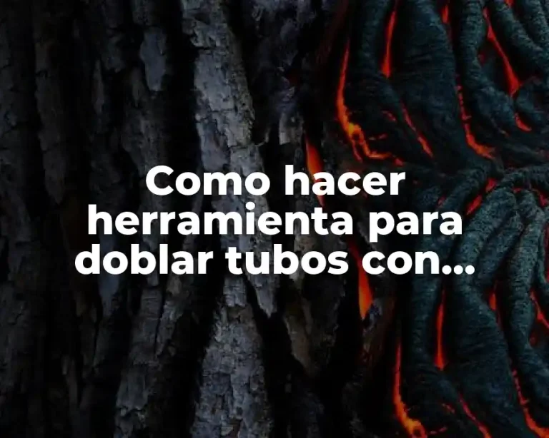 Como hacer herramienta para doblar tubos con balineras