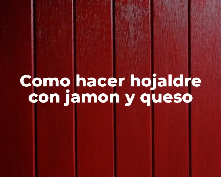 Como hacer hojaldre con jamon y queso