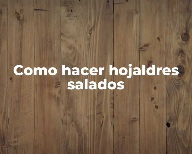 Como hacer hojaldres salados