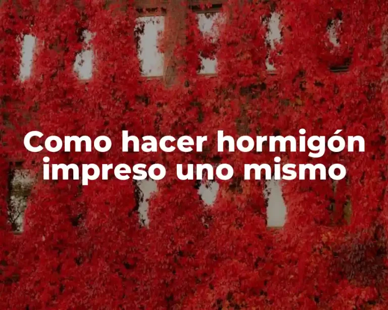 Como hacer hormigón impreso uno mismo