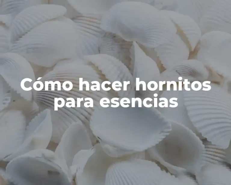 Cómo hacer hornitos para esencias