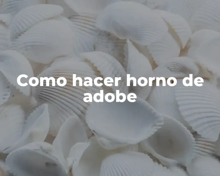 Como hacer horno de adobe