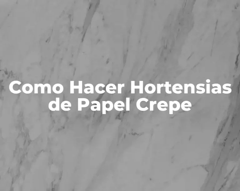 Como Hacer Hortensias de Papel Crepe