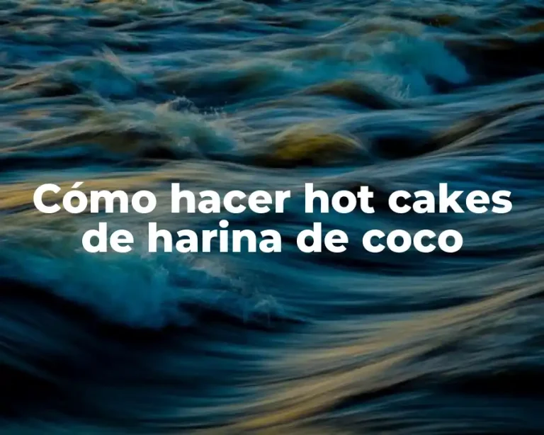 Cómo hacer hot cakes de harina de coco