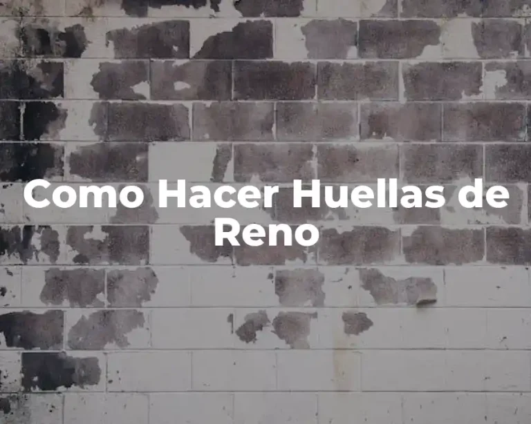 Como Hacer Huellas de Reno