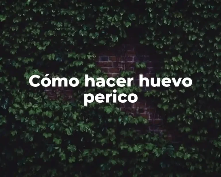 Cómo hacer huevo perico