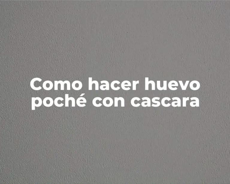 Como hacer huevo poché con cascara