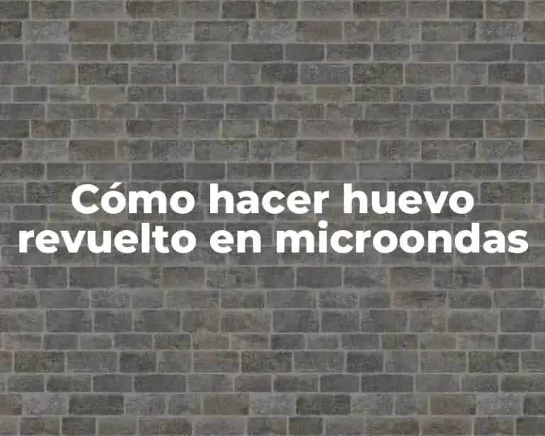 Cómo hacer huevo revuelto en microondas