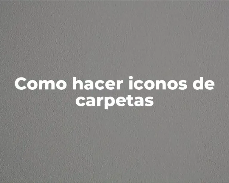 Como hacer iconos de carpetas