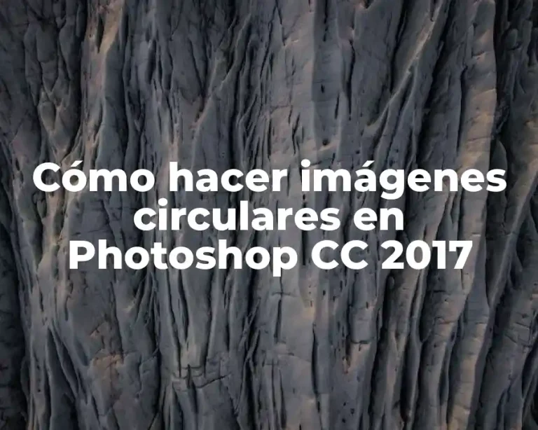 Cómo hacer imágenes circulares en Photoshop CC 2017